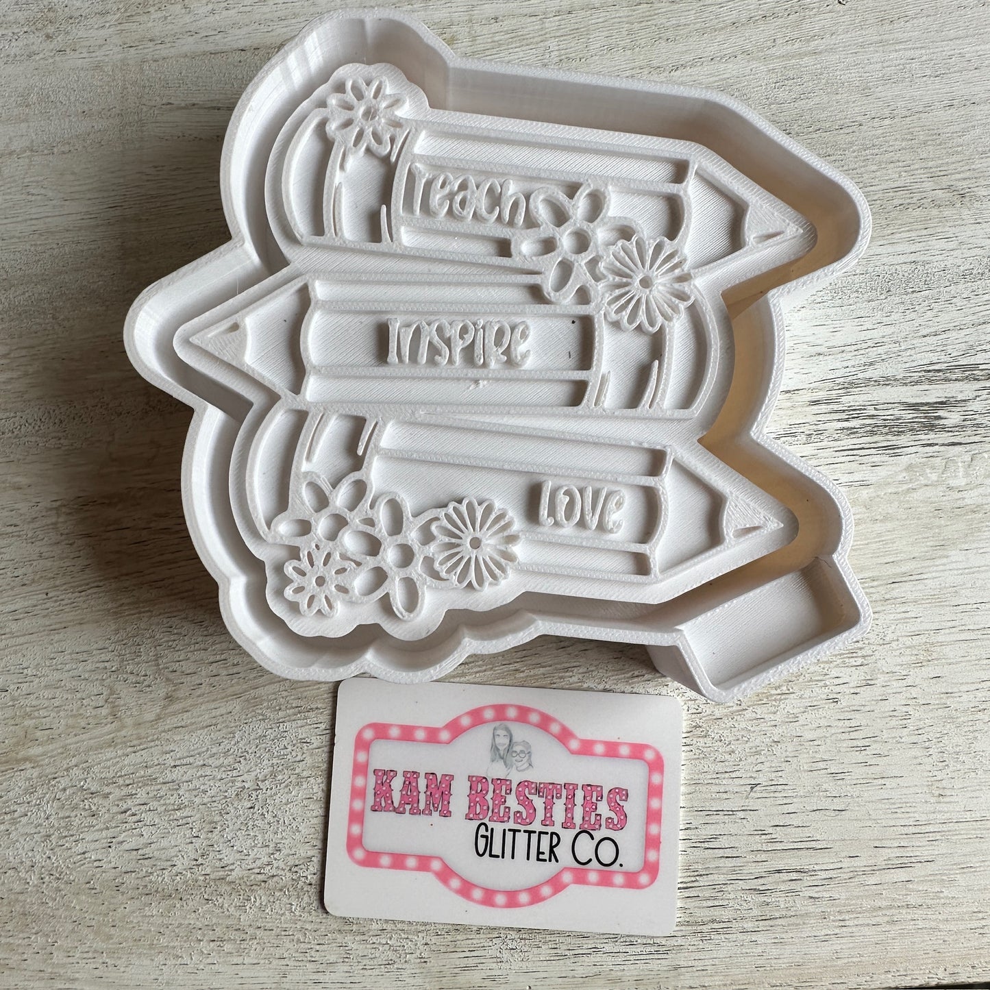 Teach inspire love mold full size