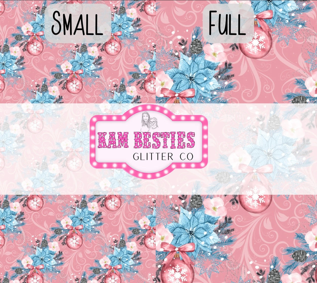 Pink and blue floral
