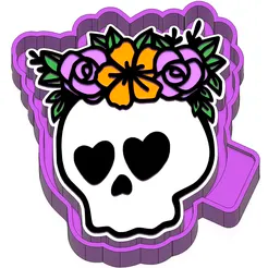 flower crown skull