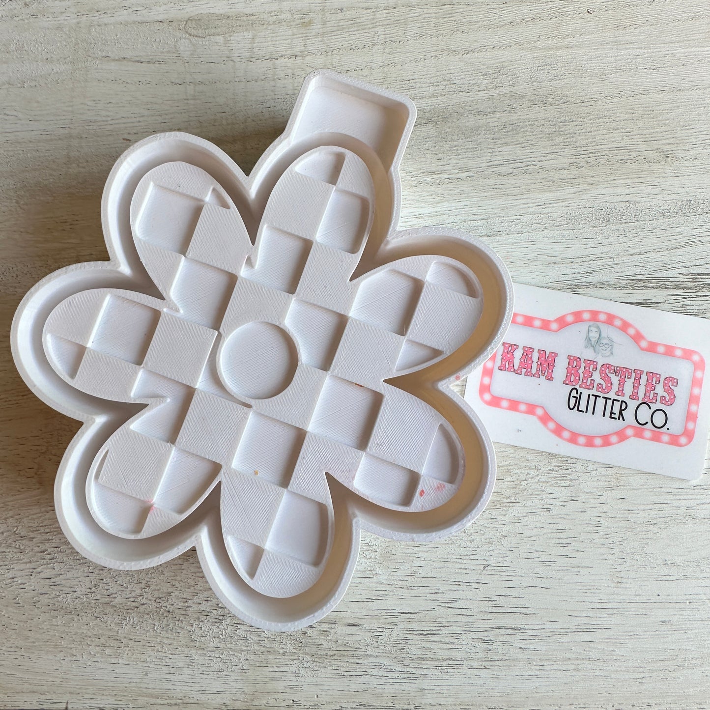 Checkered flower full size mold
