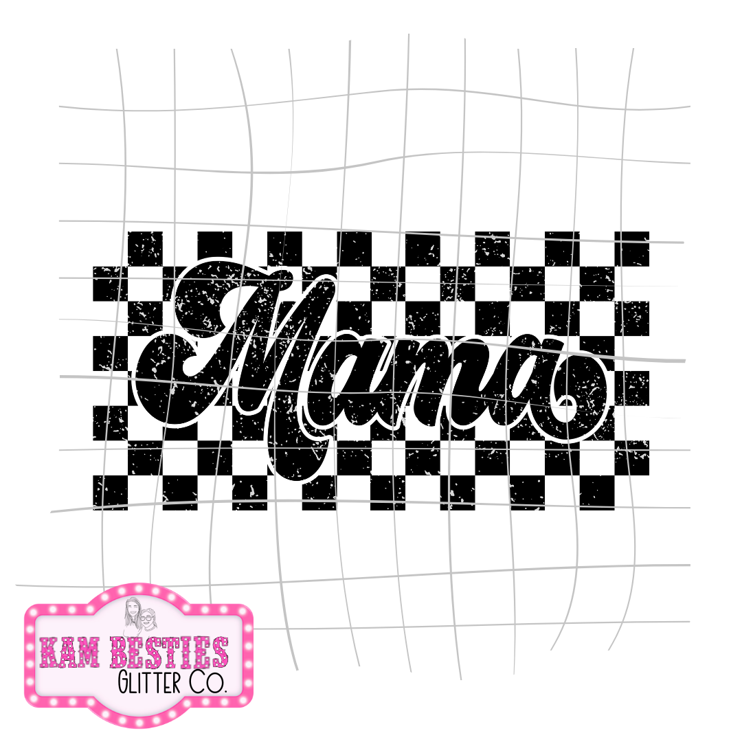 Checkered Mama Decal