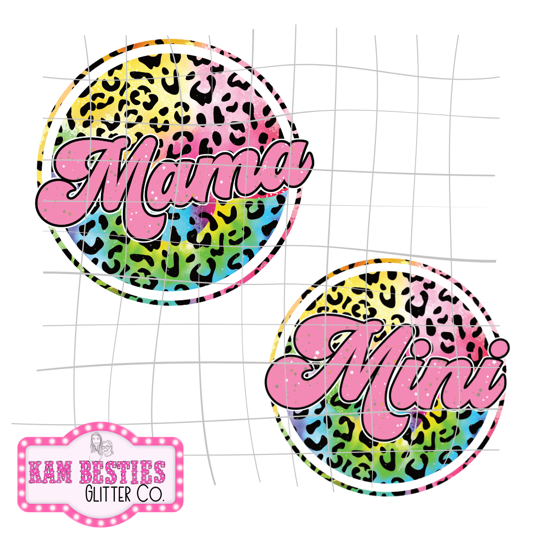 Colorful Cheetah Mama Mini Decal