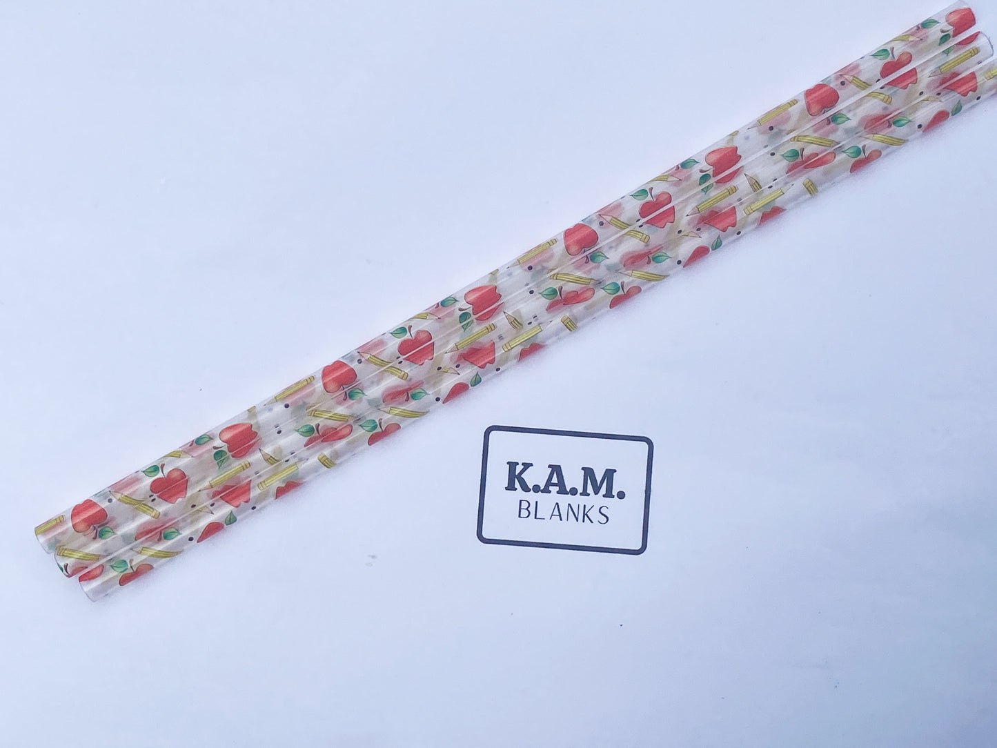 Teacher Apple Straw - Clear