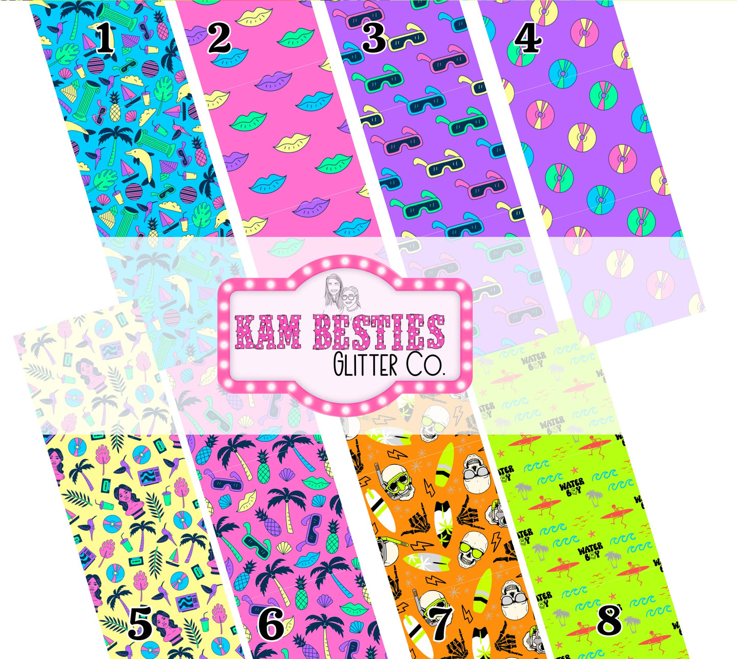 Neon summer pen wraps