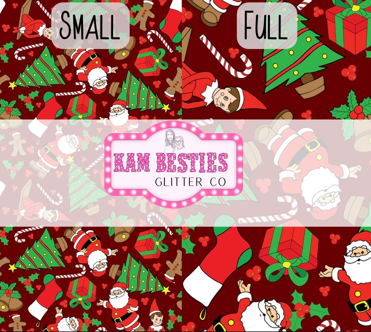 Santa and elves - red