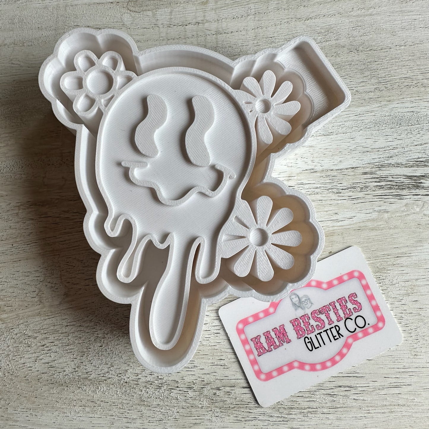 Drippy flower smiley full size mold