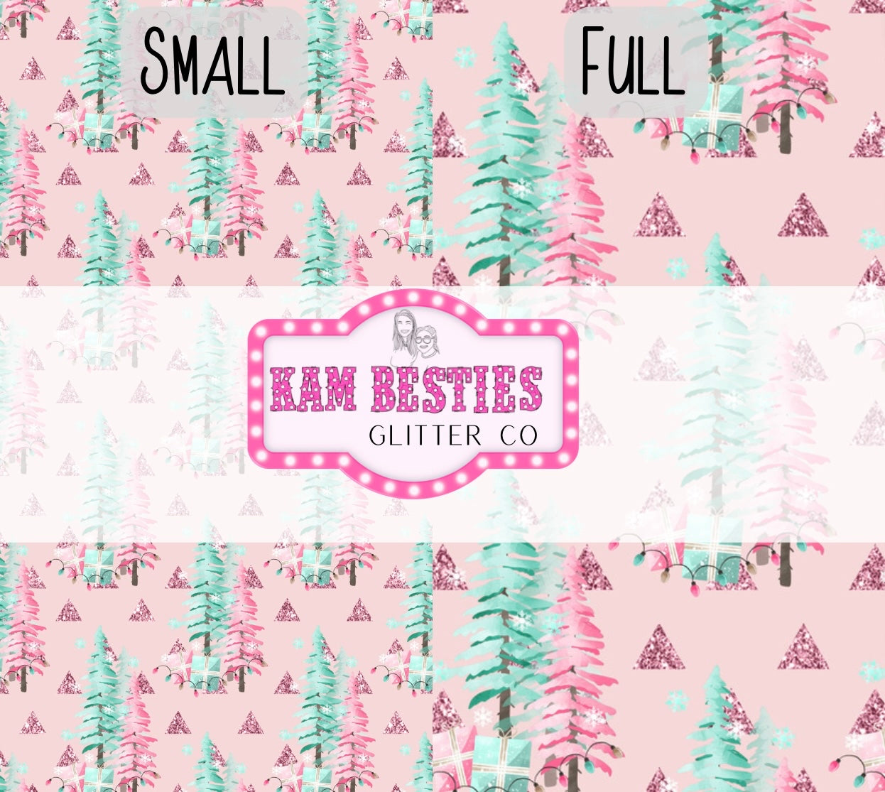 Pink and mint trees
