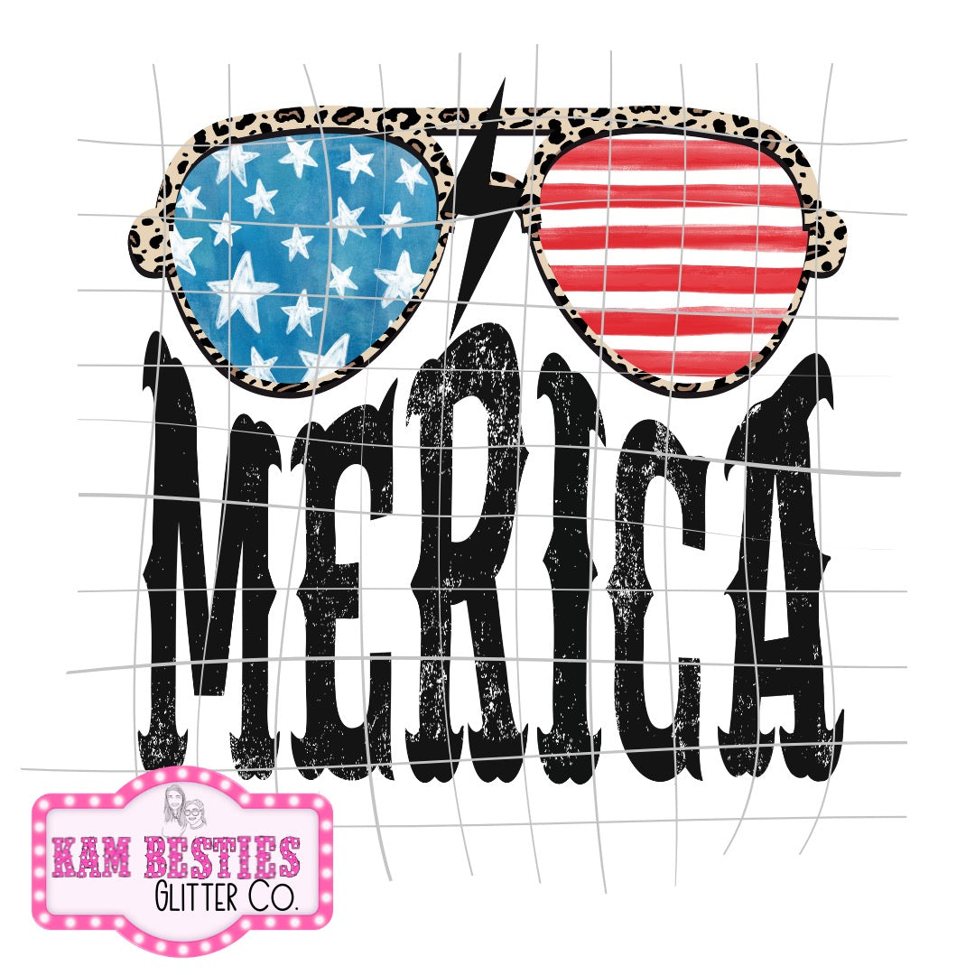 Merica sunglasses decal
