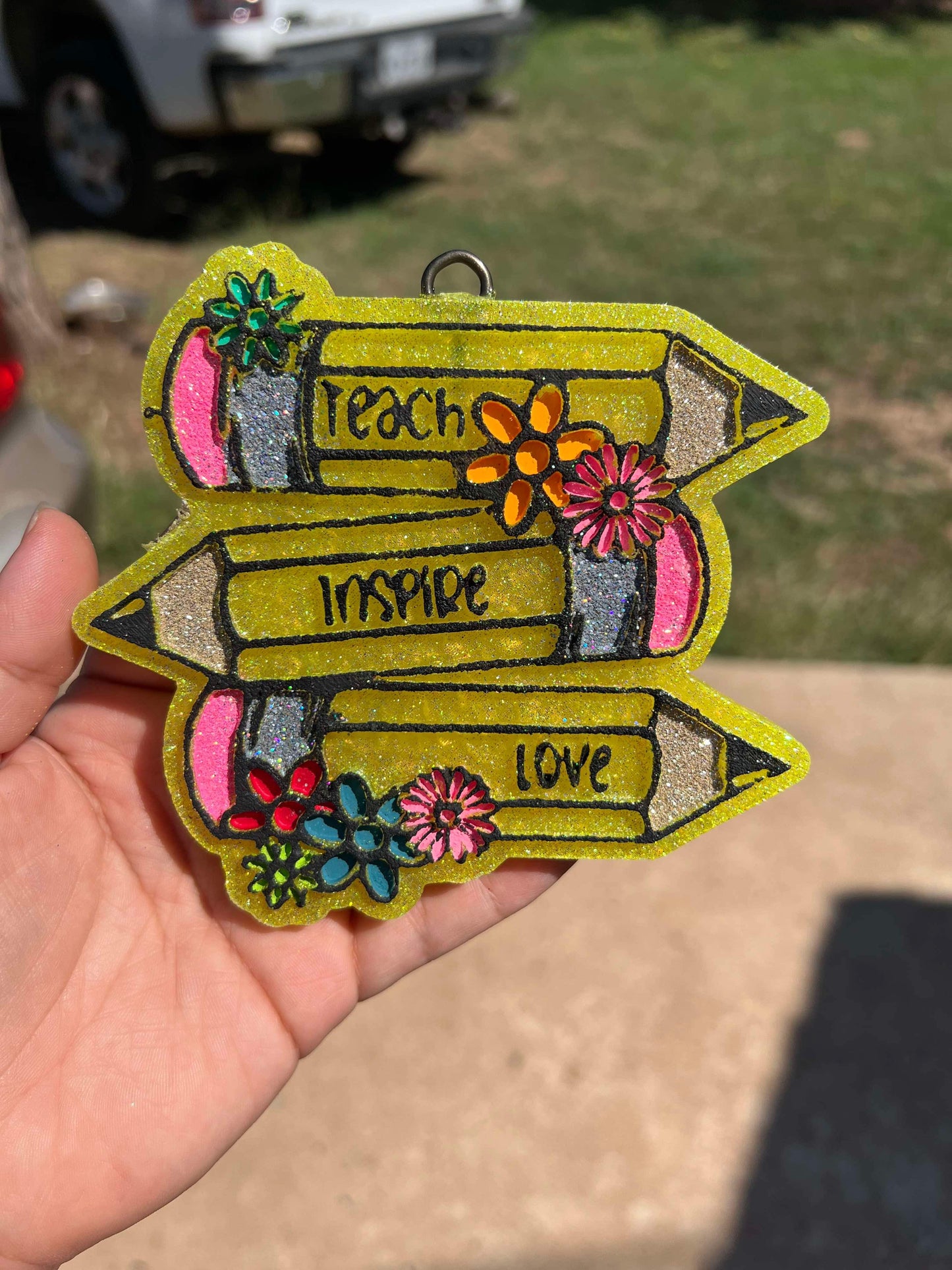 Teach inspire love mold full size