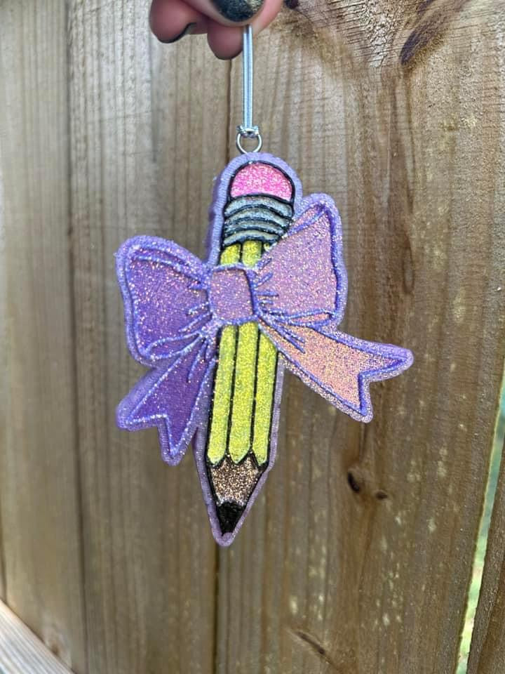 Pencil with bow Freshie Mold