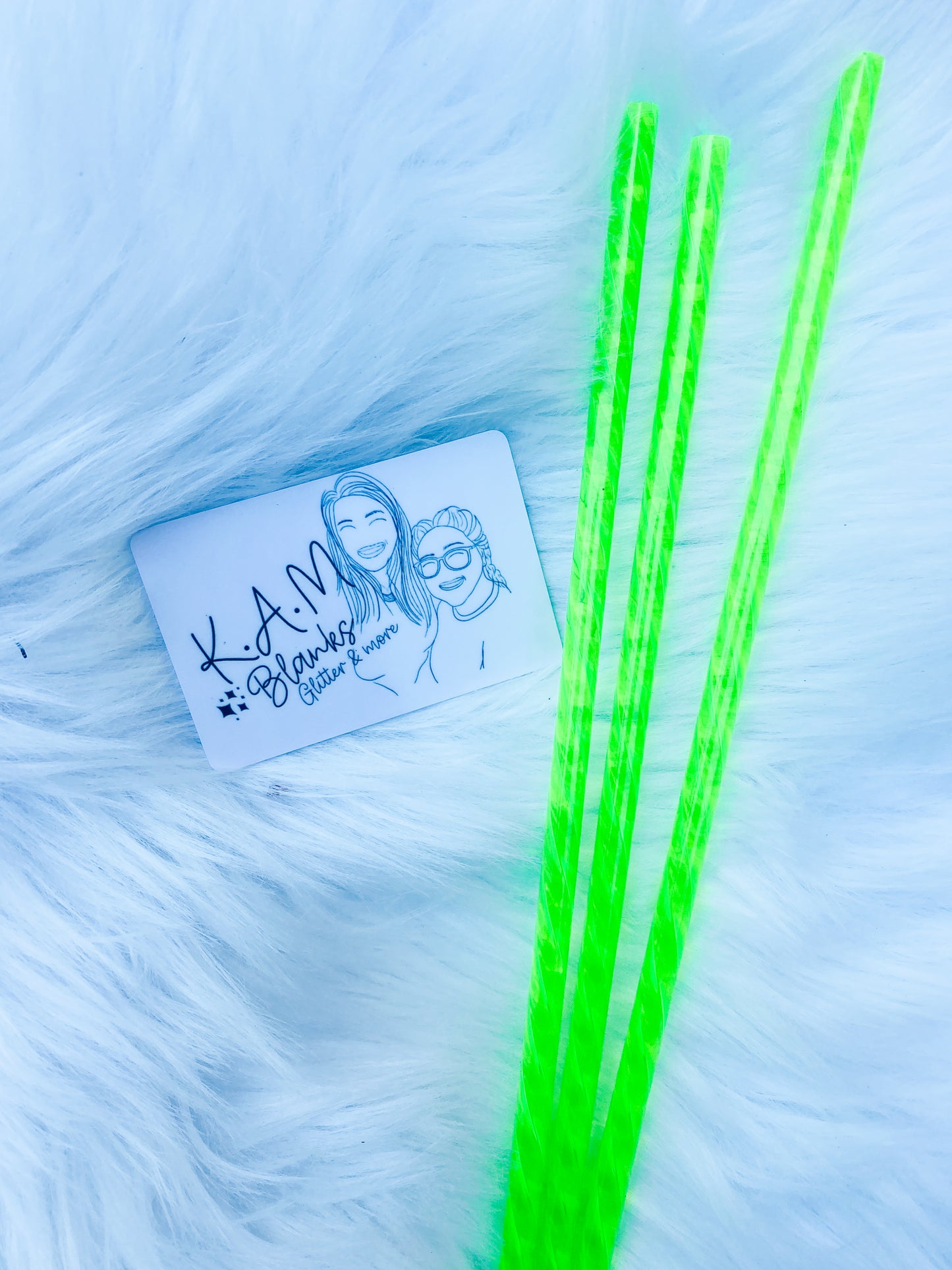 Green "glass" straw 10 inch