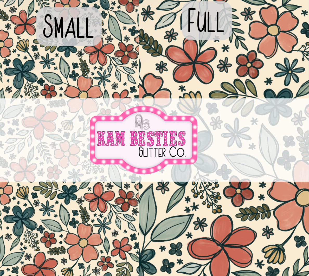 Tan Sketched Floral