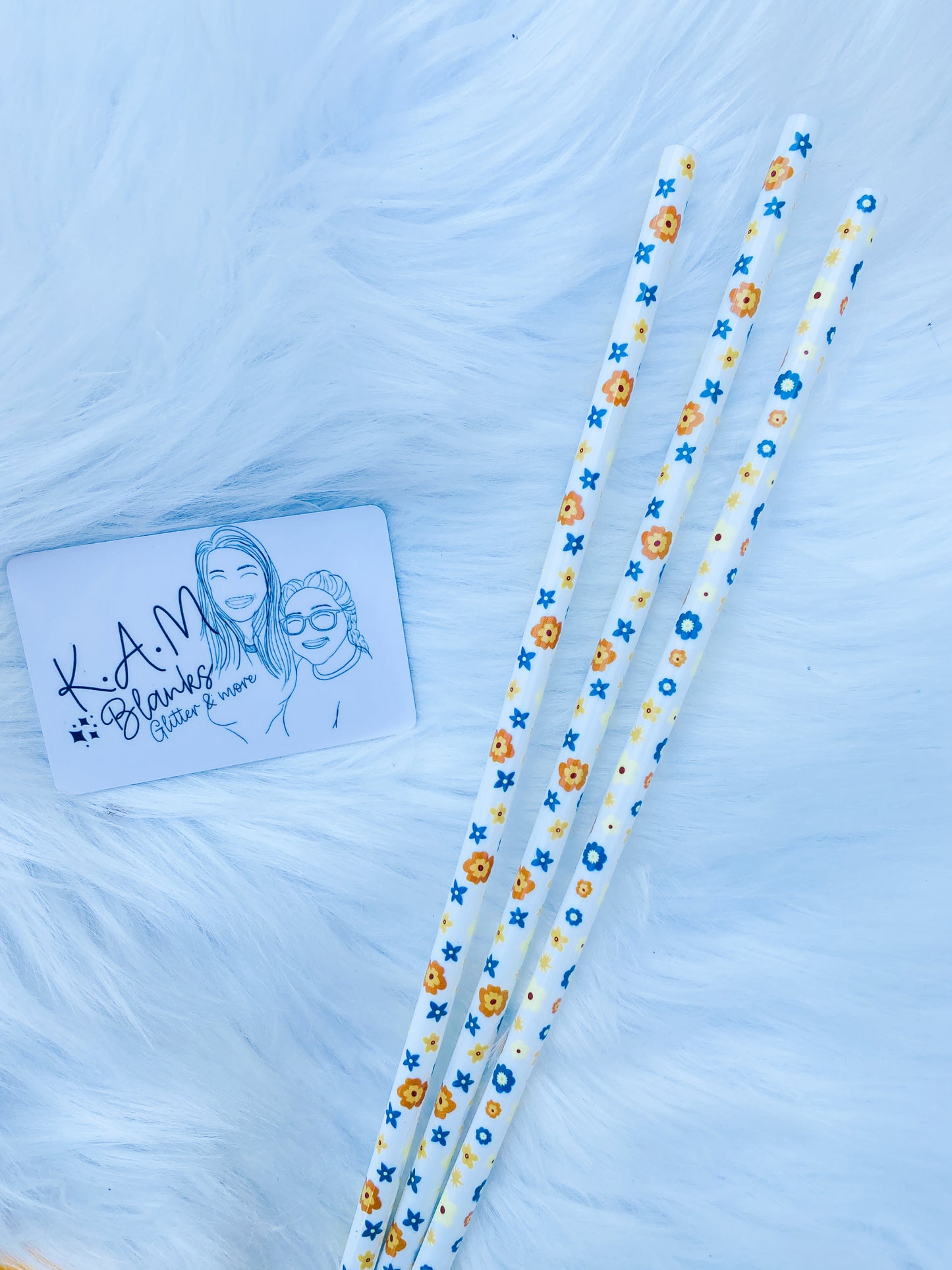 Flower Power straw 10.25 inches