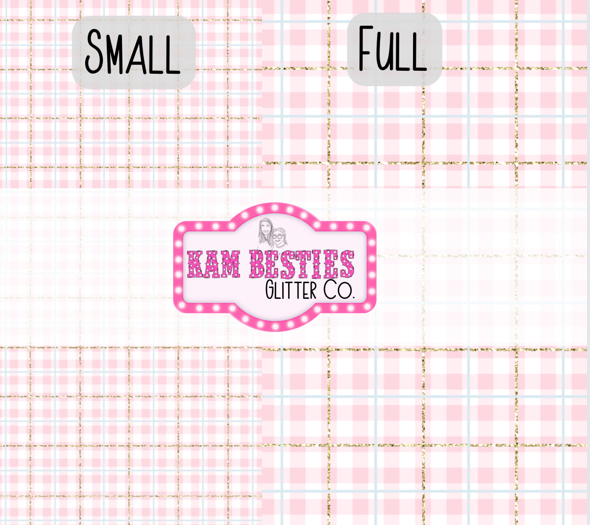 Pink & Gold Plaid