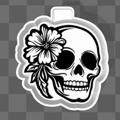Skull with flowers
