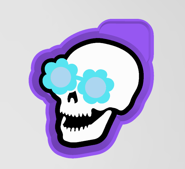 flower eye skull
