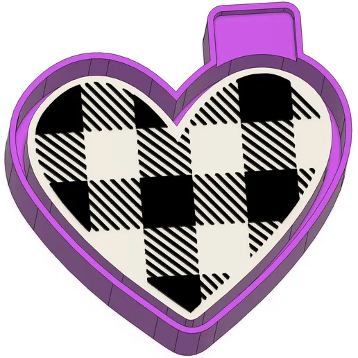 Plaid heart mold