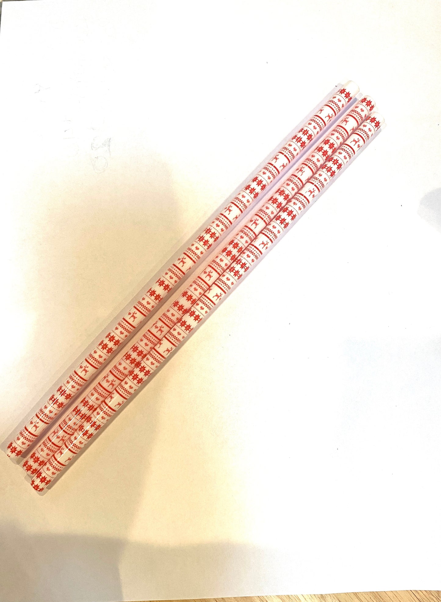 Red Christmas sweater straw 9 inch