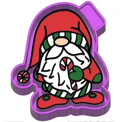 Candy Cane Santa mold