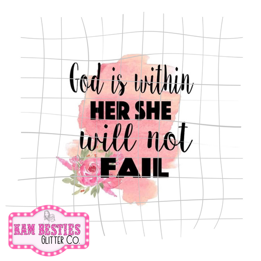 God Is Within Her She Will Not Fail Decal