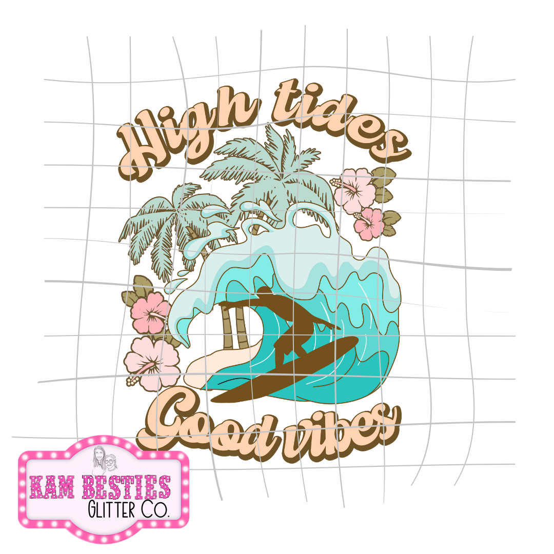 High Tides Good Vibes Decal