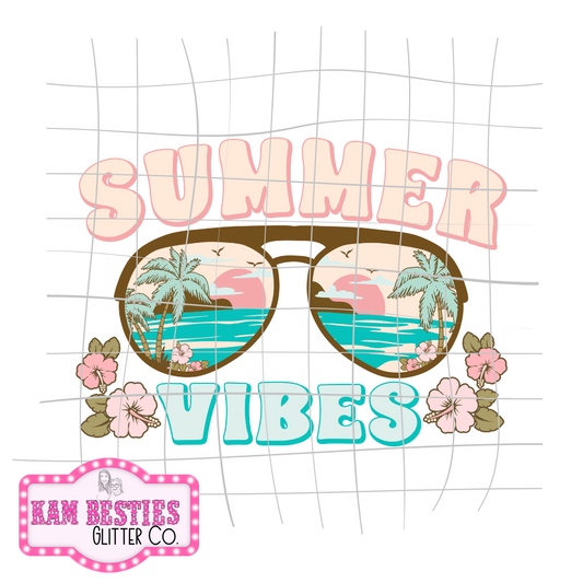 Sunglasses Summer Vibes Decal