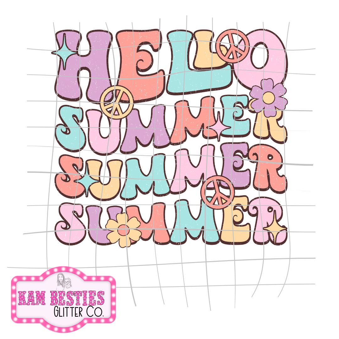 Hello Summer Summer Summer Decal