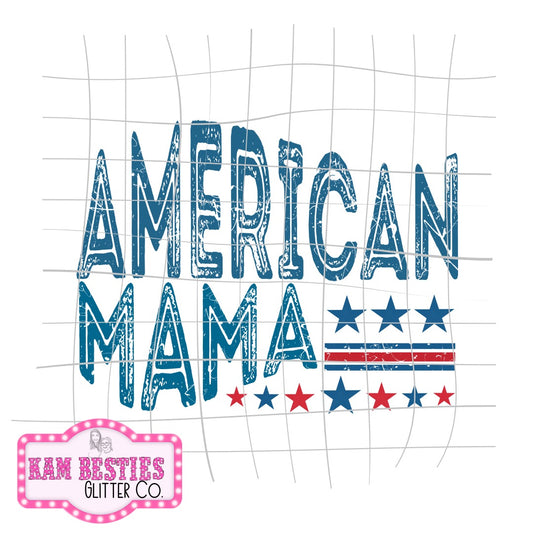 All American mama decal