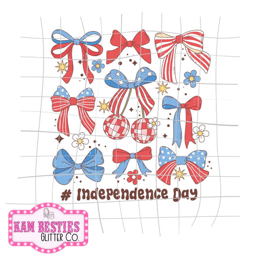 Independence day bows decal