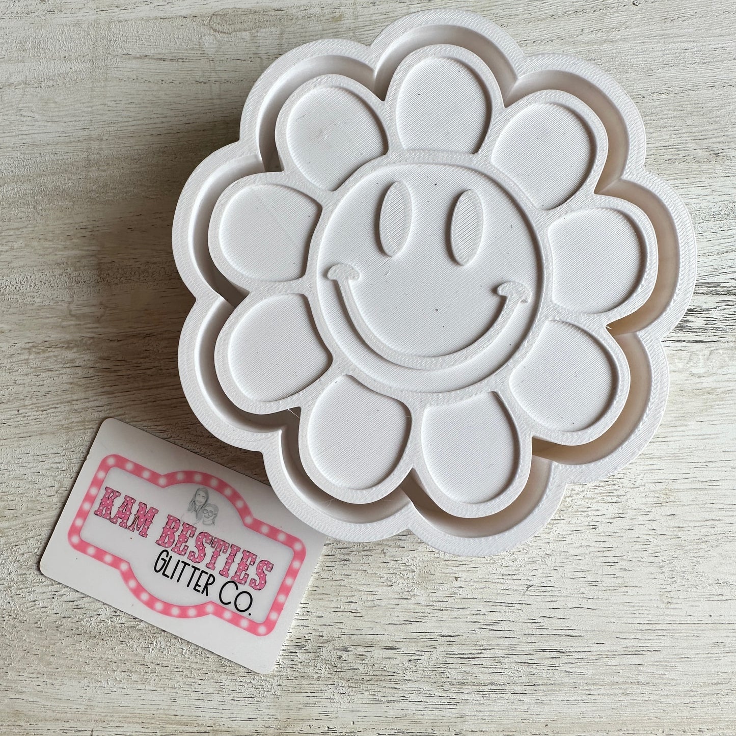 Smiley flower freshie mold