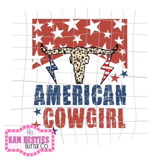American cowgirl decal