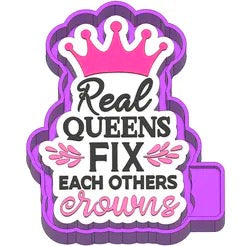 Real queens fix each others crowns