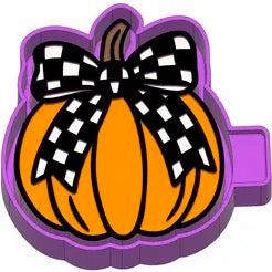 Pumpkin with Checkered bow