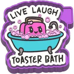 Live Laugh Toaster Bath