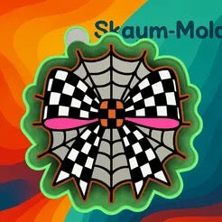 Checkered spider web bow