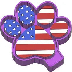 Paw print flag