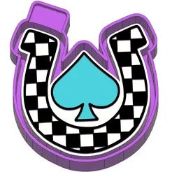 Checkered horseshoe