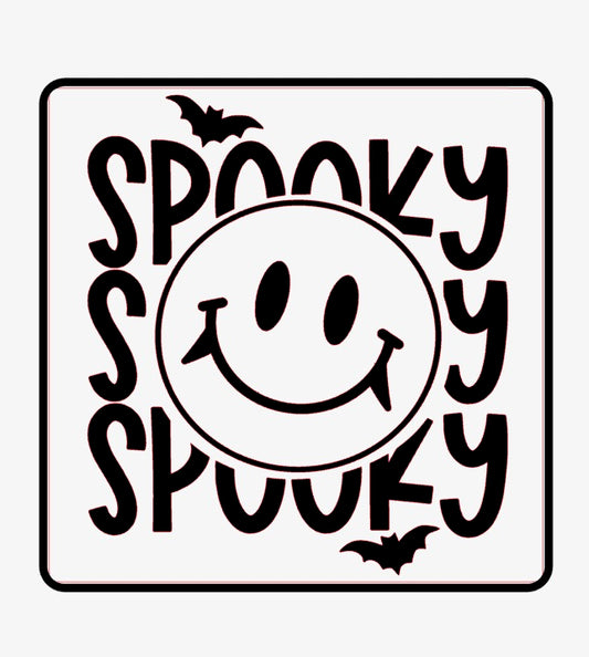Spooky smiley square insert