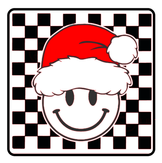 Checkered Smiley Santa INSERT