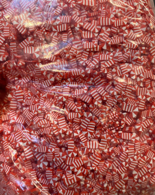 Clay sprinkles candy cane