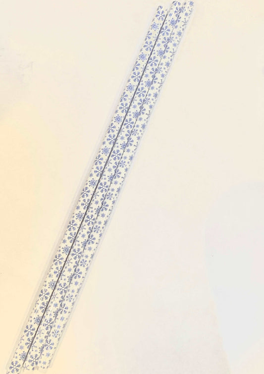 Blue snowflake straw 10 inch