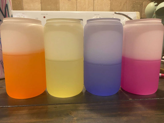 Color changing glass 16oz singles