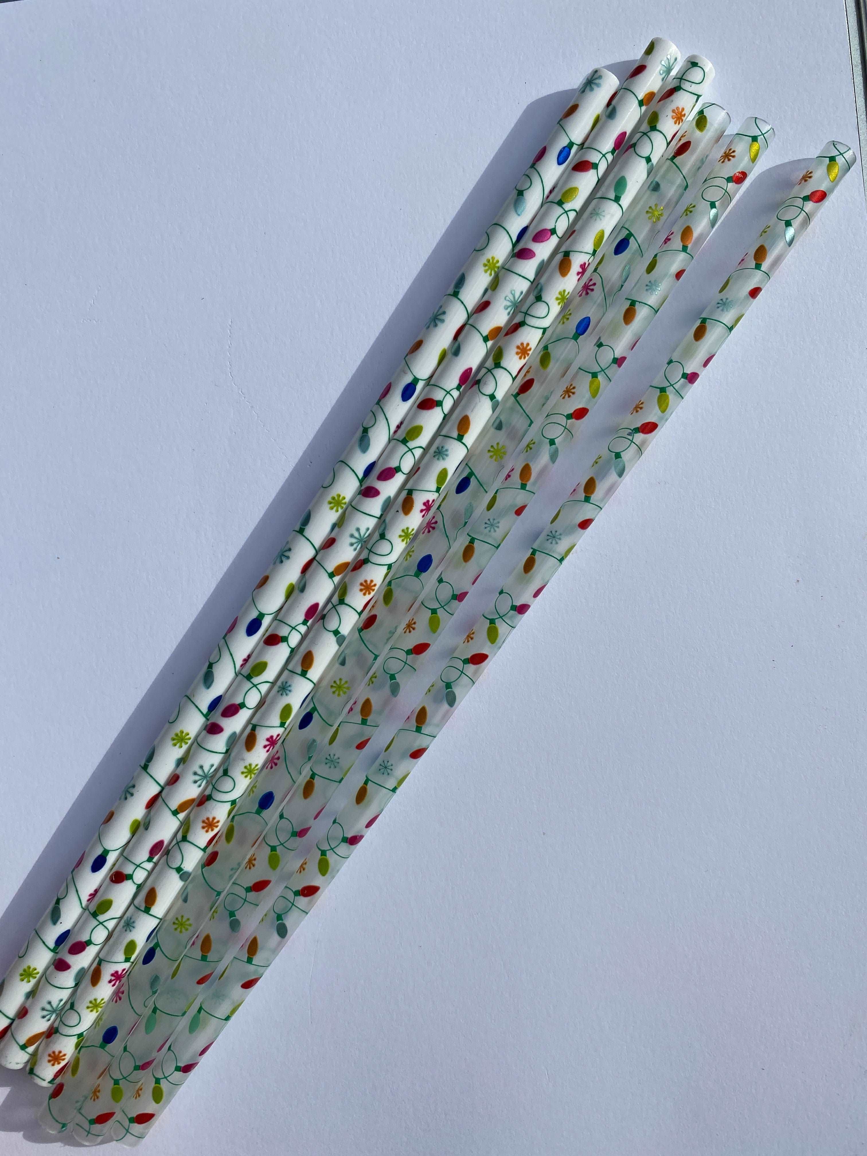 Christmas light straws 10 inch – KAM BESTIES Glitter co.