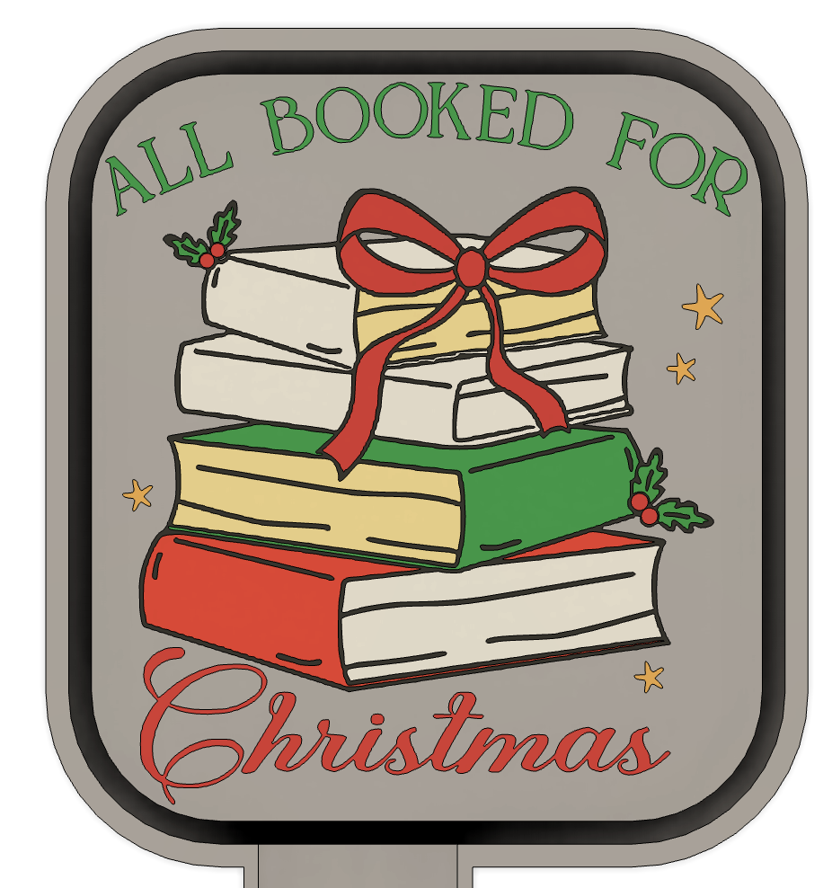 All Booked For Chrismtas Mold