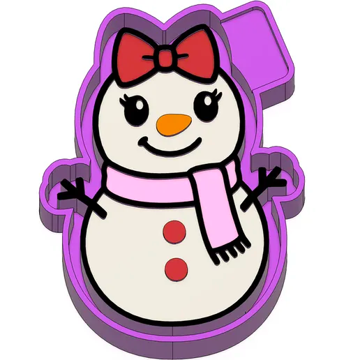 Girly Snowman Mold