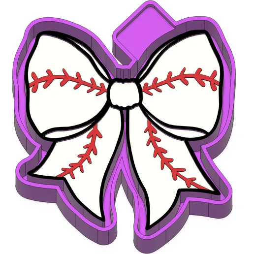 Baseball Bow Freshie Mold