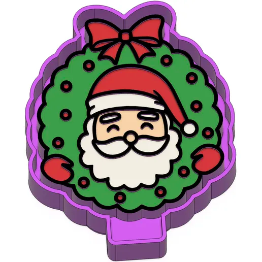 Santa wreath mold