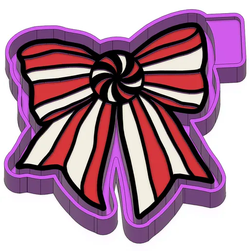 Candy cane bow