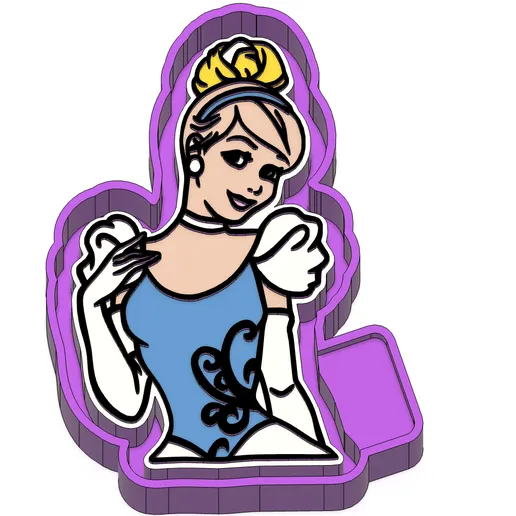 Cinderella Freshie Mold