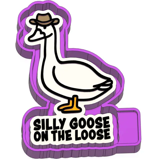 Silly goose on the loose mold